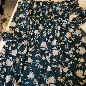 Off the shoulder floral skater dress